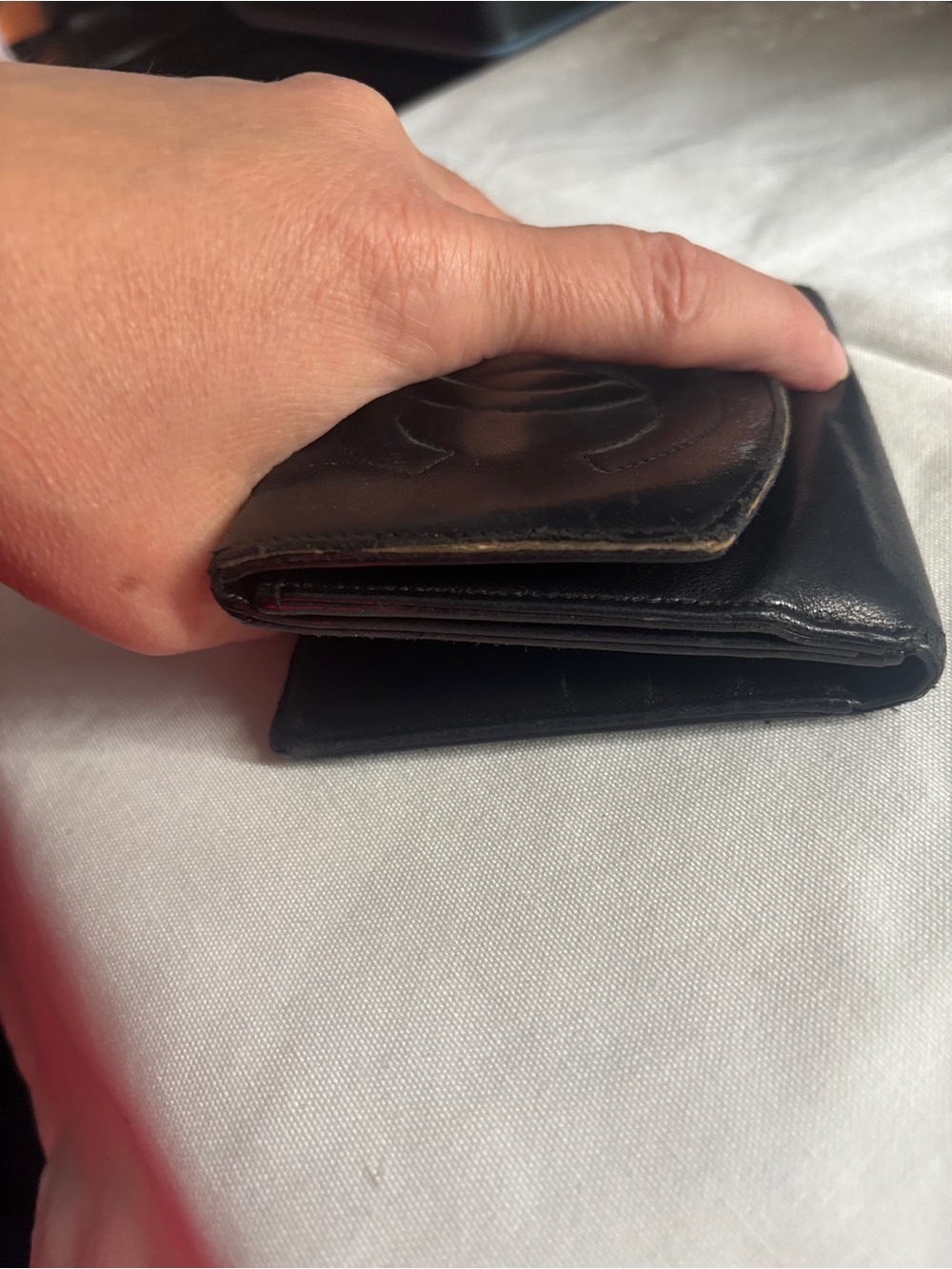 Chanel Black Quilted CC Logo Leather Wallet with COA card - Picture 15 of 17